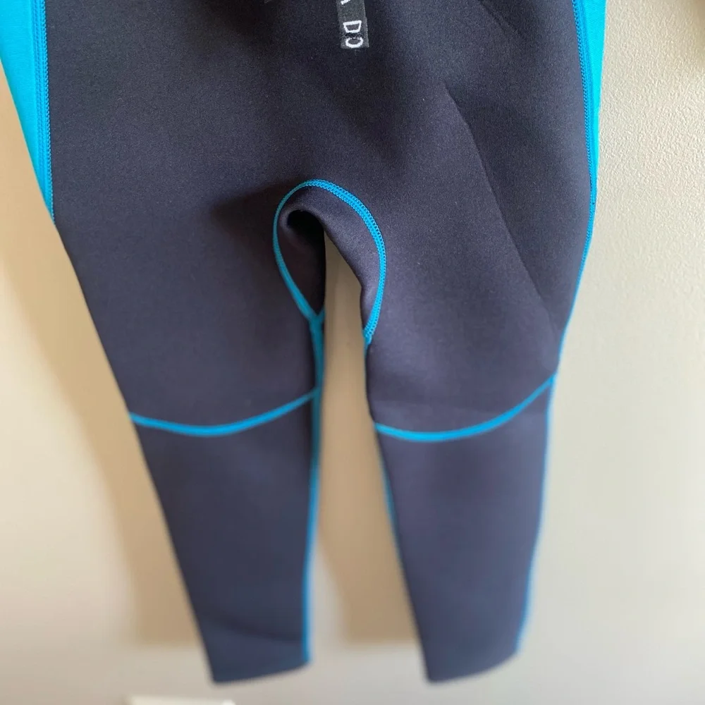 SCUBA DONKEY Kids Youth Size 12 Wetsuit Neoprene Black/Yellow‎ /Aqua NEW NWT